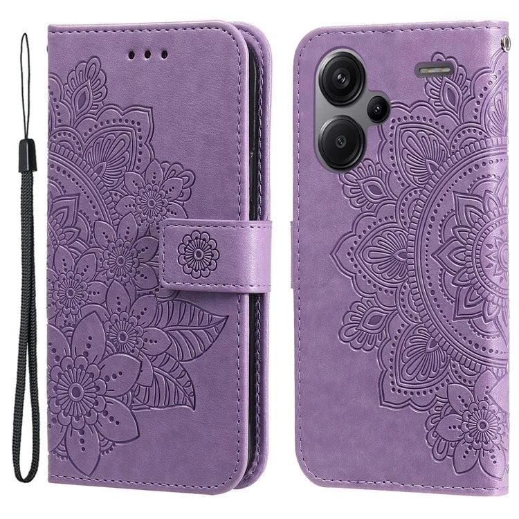 For Xiaomi Redmi Note 13 Pro+ 5G Case with Stand Blossoming Flower Leather Wallet Cover