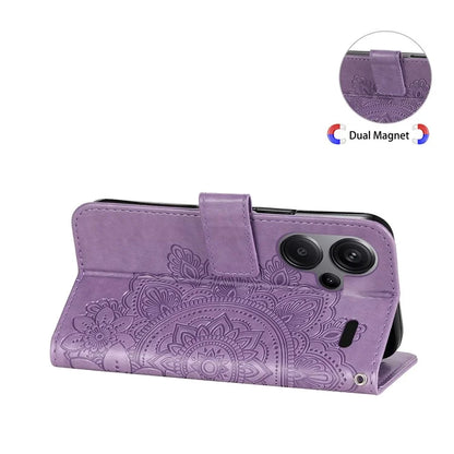 For Xiaomi Redmi Note 13 Pro+ 5G Case with Stand Blossoming Flower Leather Wallet Cover
