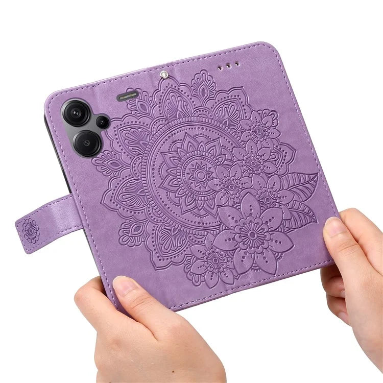 For Xiaomi Redmi Note 13 Pro+ 5G Case with Stand Blossoming Flower Leather Wallet Cover