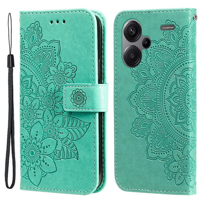 For Xiaomi Redmi Note 13 Pro+ 5G Case with Stand Blossoming Flower Leather Wallet Cover