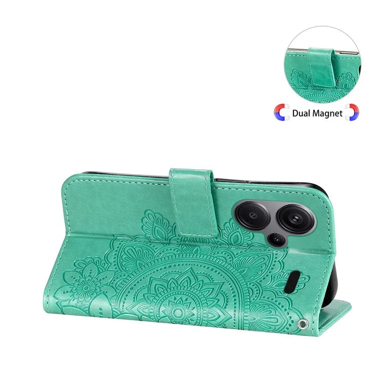 For Xiaomi Redmi Note 13 Pro+ 5G Case with Stand Blossoming Flower Leather Wallet Cover