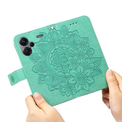 For Xiaomi Redmi Note 13 Pro+ 5G Case with Stand Blossoming Flower Leather Wallet Cover