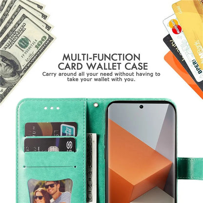 For Xiaomi Redmi Note 13 Pro+ 5G Case with Stand Blossoming Flower Leather Wallet Cover