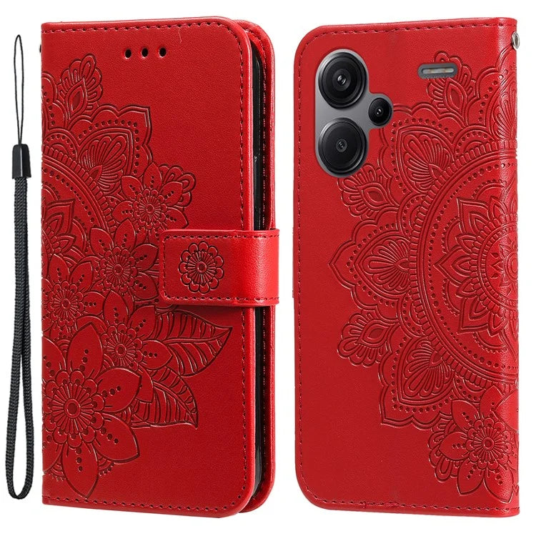 For Xiaomi Redmi Note 13 Pro+ 5G Case with Stand Blossoming Flower Leather Wallet Cover