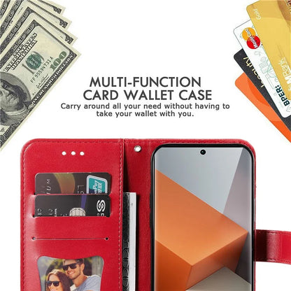 For Xiaomi Redmi Note 13 Pro+ 5G Case with Stand Blossoming Flower Leather Wallet Cover