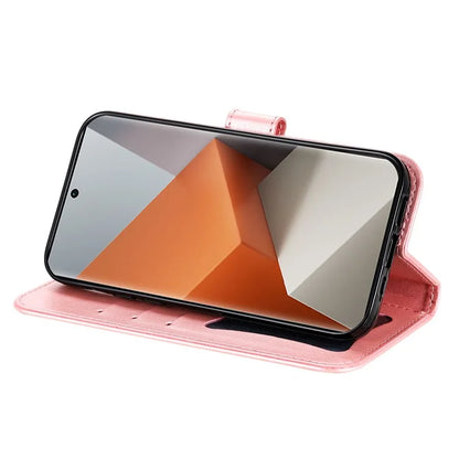 For Xiaomi Redmi Note 13 Pro+ 5G Case with Stand Blossoming Flower Leather Wallet Cover