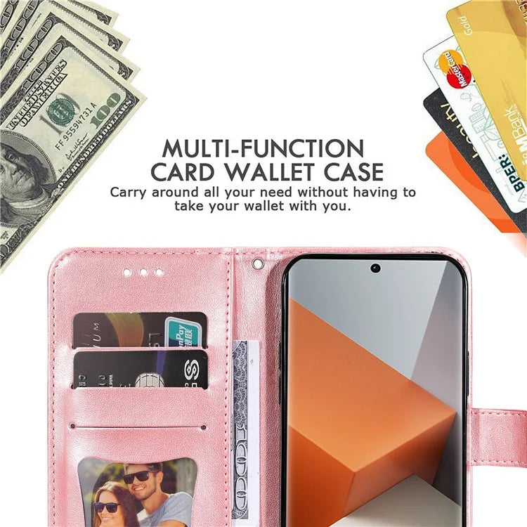 For Xiaomi Redmi Note 13 Pro+ 5G Case with Stand Blossoming Flower Leather Wallet Cover