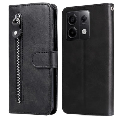 For Xiaomi Redmi Note 13 Pro 5G / Poco X6 5G Case Leather Phone Cover Zipper Wallet Stand