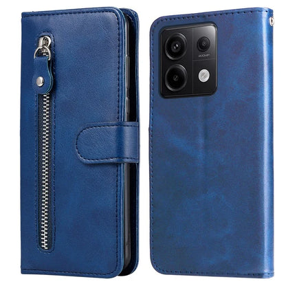 For Xiaomi Redmi Note 13 Pro 5G / Poco X6 5G Case Leather Phone Cover Zipper Wallet Stand