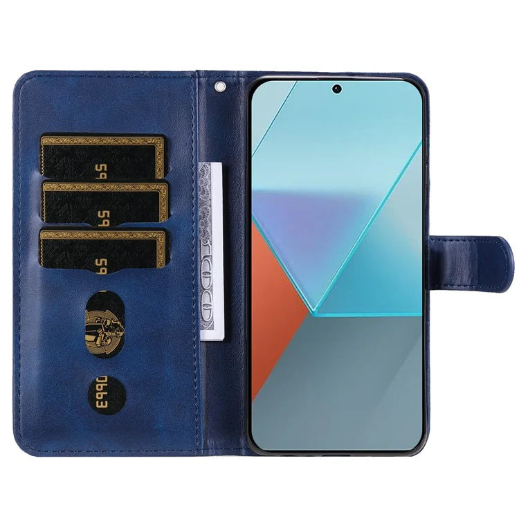For Xiaomi Redmi Note 13 Pro 5G / Poco X6 5G Case Leather Phone Cover Zipper Wallet Stand