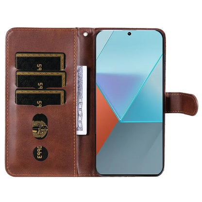 For Xiaomi Redmi Note 13 Pro 5G / Poco X6 5G Case Leather Phone Cover Zipper Wallet Stand