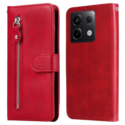 For Xiaomi Redmi Note 13 Pro 5G / Poco X6 5G Case Leather Phone Cover Zipper Wallet Stand