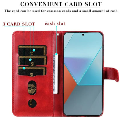 For Xiaomi Redmi Note 13 Pro 5G / Poco X6 5G Case Leather Phone Cover Zipper Wallet Stand
