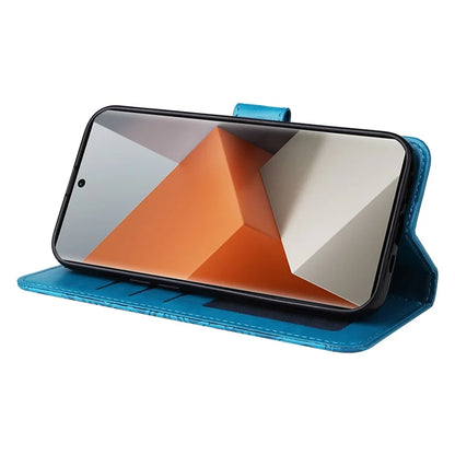 For Xiaomi Redmi Note 13 Pro+ 5G Leather Case Wallet Cover Stand with Strap, Sunflower Pattern