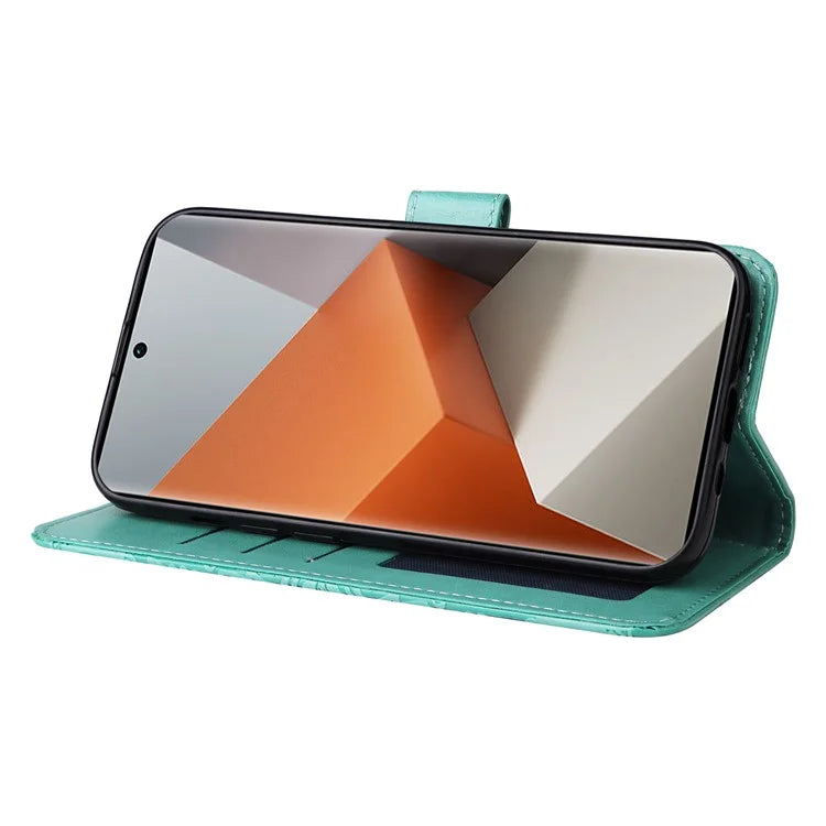 For Xiaomi Redmi Note 13 Pro+ 5G Leather Case Wallet Cover Stand with Strap, Sunflower Pattern