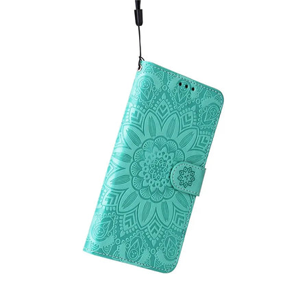For Xiaomi Redmi Note 13 Pro+ 5G Leather Case Wallet Cover Stand with Strap, Sunflower Pattern