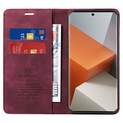 BETOPNICE 003 for Xiaomi Redmi Note 13 Pro+ 5G Wallet Case RFID Blocking Leather Cover