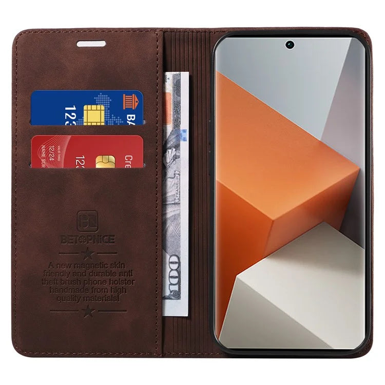 BETOPNICE 003 for Xiaomi Redmi Note 13 Pro+ 5G Wallet Case RFID Blocking Leather Cover
