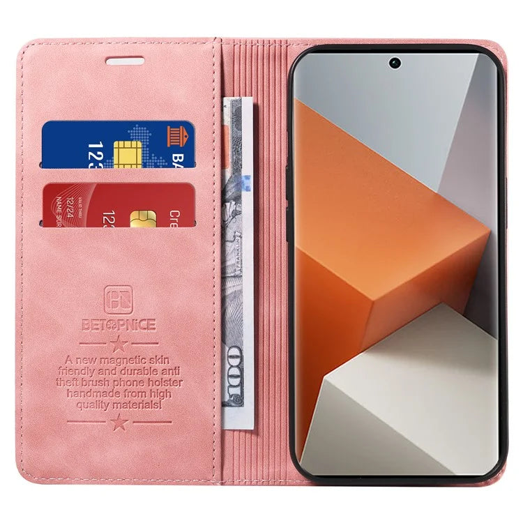 BETOPNICE 003 for Xiaomi Redmi Note 13 Pro+ 5G Wallet Case RFID Blocking Leather Cover