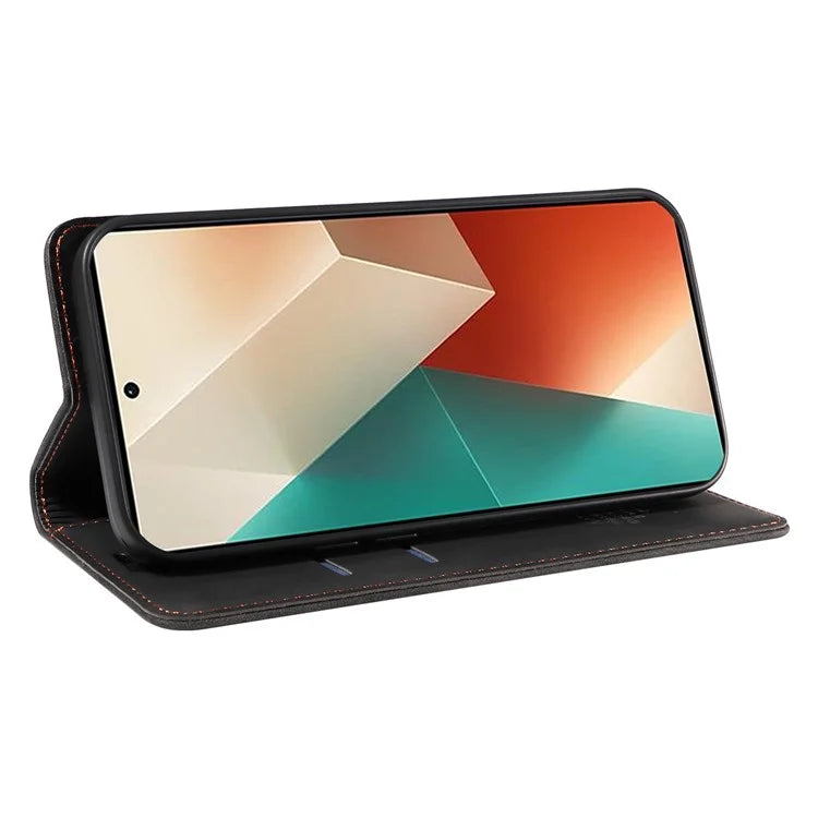 BETOPNICE 003 for Xiaomi Redmi Note 13 5G Leather Case RFID Blocking Stand Wallet