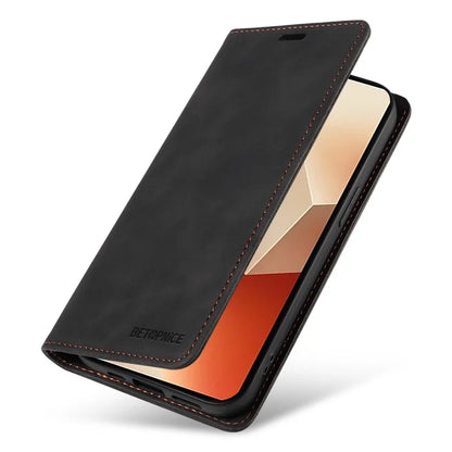 BETOPNICE 003 for Xiaomi Redmi Note 13 5G Leather Case RFID Blocking Stand Wallet