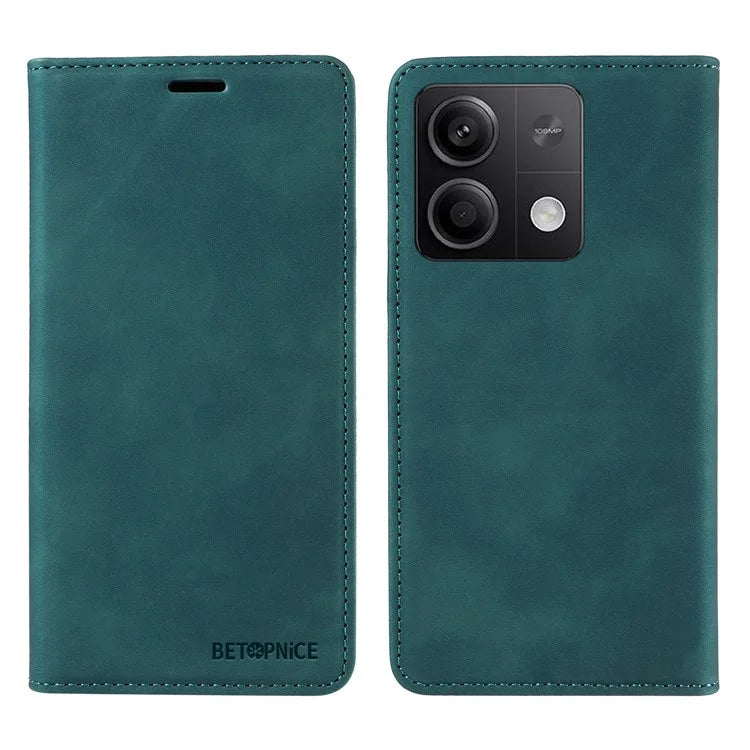 BETOPNICE 003 for Xiaomi Redmi Note 13 5G Leather Case RFID Blocking Stand Wallet