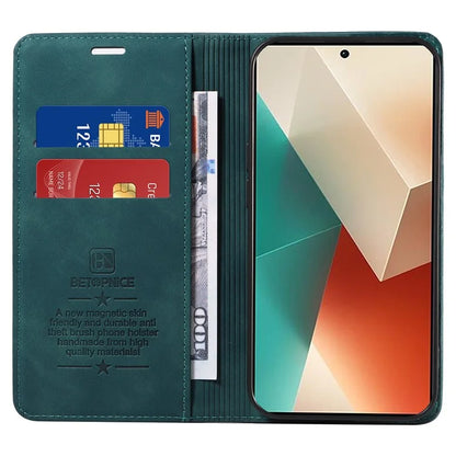 BETOPNICE 003 for Xiaomi Redmi Note 13 5G Leather Case RFID Blocking Stand Wallet