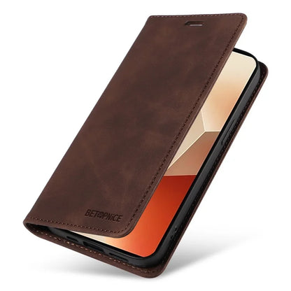 BETOPNICE 003 for Xiaomi Redmi Note 13 5G Leather Case RFID Blocking Stand Wallet