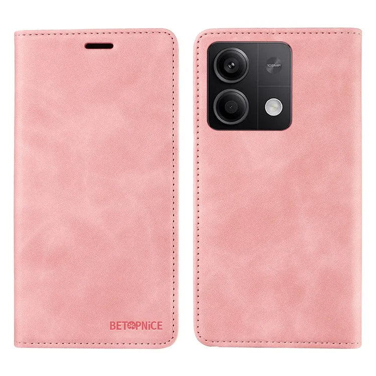 BETOPNICE 003 for Xiaomi Redmi Note 13 5G Leather Case RFID Blocking Stand Wallet