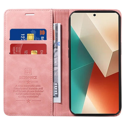 BETOPNICE 003 for Xiaomi Redmi Note 13 5G Leather Case RFID Blocking Stand Wallet