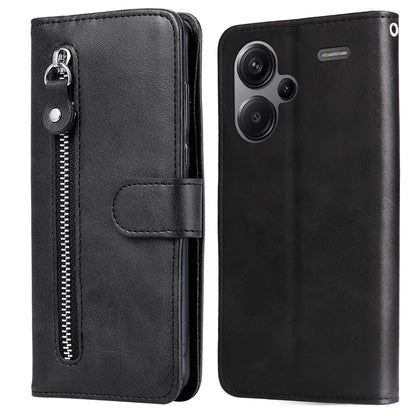 For Xiaomi Redmi Note 13 Pro+ 5G Case Stand Calf Texture Leather Cover Zipper Wallet