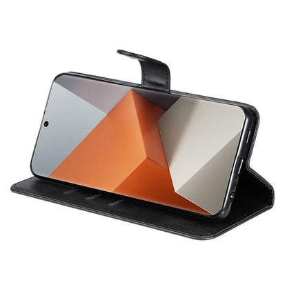 For Xiaomi Redmi Note 13 Pro+ 5G Case Stand Calf Texture Leather Cover Zipper Wallet