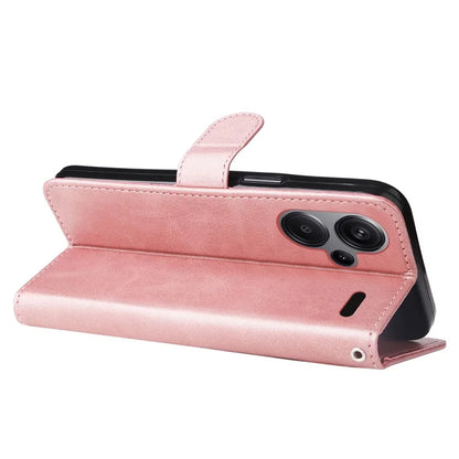 For Xiaomi Redmi Note 13 Pro+ 5G Case Stand Calf Texture Leather Cover Zipper Wallet