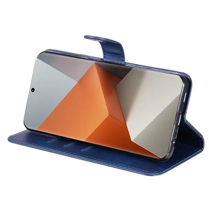 For Xiaomi Redmi Note 13 Pro+ 5G Case Stand Calf Texture Leather Cover Zipper Wallet