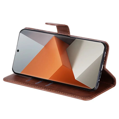 For Xiaomi Redmi Note 13 Pro+ 5G Case Stand Calf Texture Leather Cover Zipper Wallet