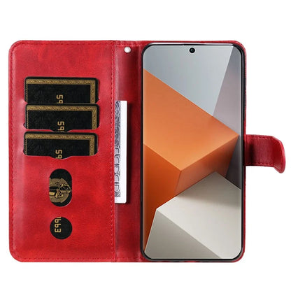 For Xiaomi Redmi Note 13 Pro+ 5G Case Stand Calf Texture Leather Cover Zipper Wallet