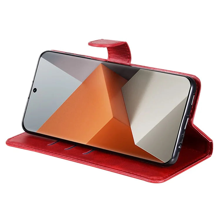 For Xiaomi Redmi Note 13 Pro+ 5G Case Stand Calf Texture Leather Cover Zipper Wallet