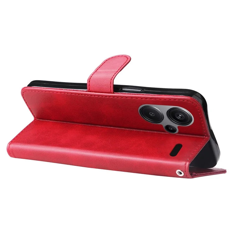 For Xiaomi Redmi Note 13 Pro+ 5G Case Stand Calf Texture Leather Cover Zipper Wallet