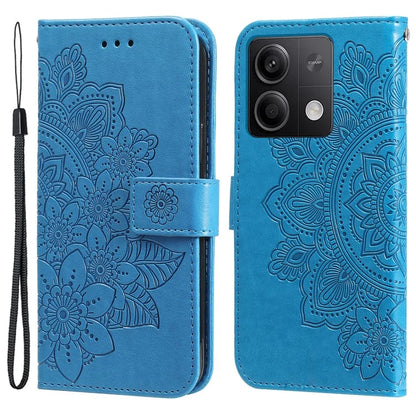 For Xiaomi Redmi Note 13 5G Case Leather Wallet Stand Cover, Blossoming Flower Printing