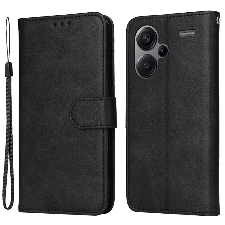 For Xiaomi Redmi Note 13 Pro+ 5G Leather Case Stand Cover Card Holder with Strap