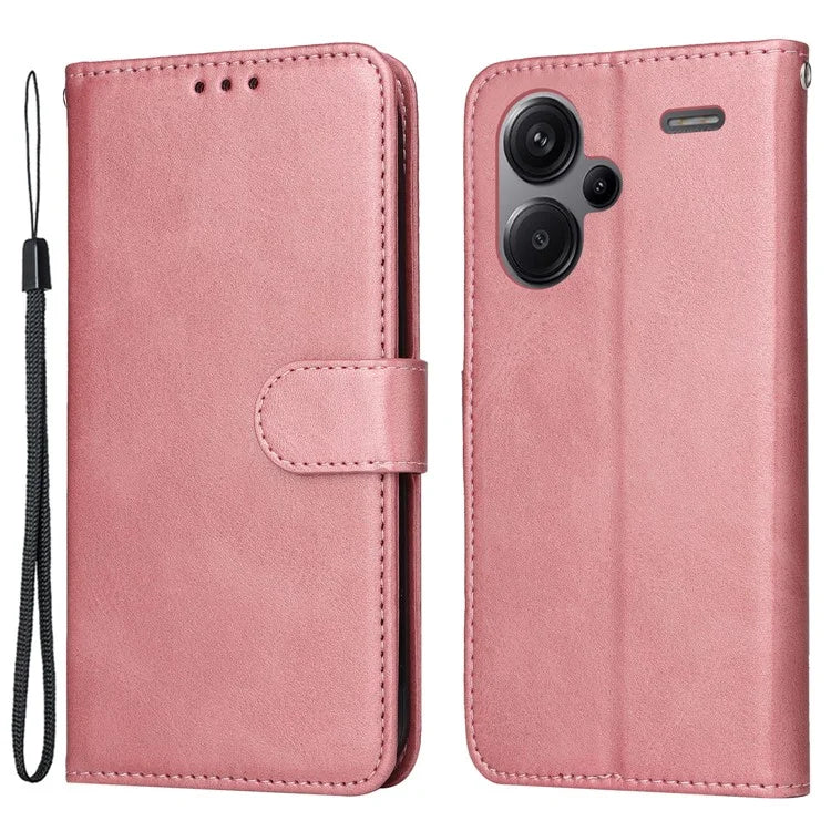 For Xiaomi Redmi Note 13 Pro+ 5G Leather Case Stand Cover Card Holder with Strap
