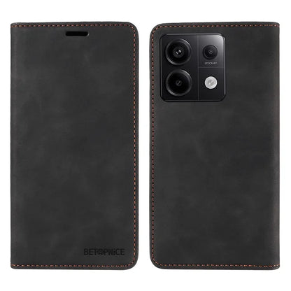 BETOPNICE 003 for Xiaomi Redmi Note 13 Pro 5G Case RFID Blocking Leather Cover with Card Holder