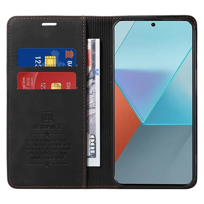 BETOPNICE 003 for Xiaomi Redmi Note 13 Pro 5G Case RFID Blocking Leather Cover with Card Holder