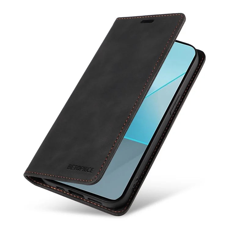 BETOPNICE 003 for Xiaomi Redmi Note 13 Pro 5G Case RFID Blocking Leather Cover with Card Holder