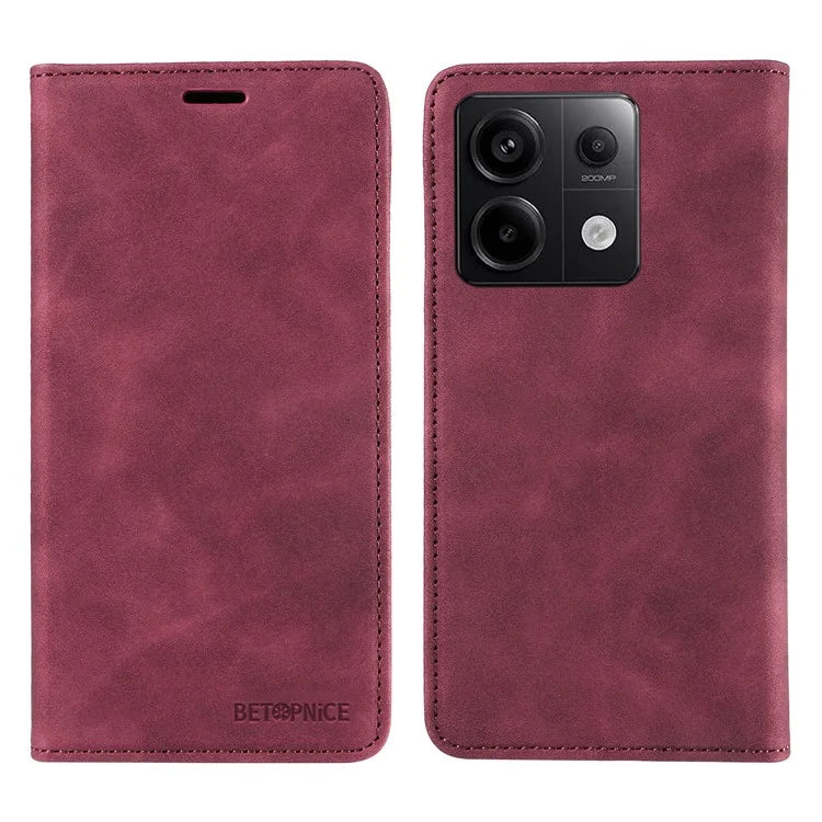 BETOPNICE 003 for Xiaomi Redmi Note 13 Pro 5G Case RFID Blocking Leather Cover with Card Holder