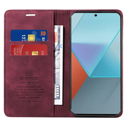 BETOPNICE 003 for Xiaomi Redmi Note 13 Pro 5G Case RFID Blocking Leather Cover with Card Holder