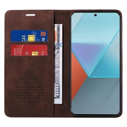 BETOPNICE 003 for Xiaomi Redmi Note 13 Pro 5G Case RFID Blocking Leather Cover with Card Holder