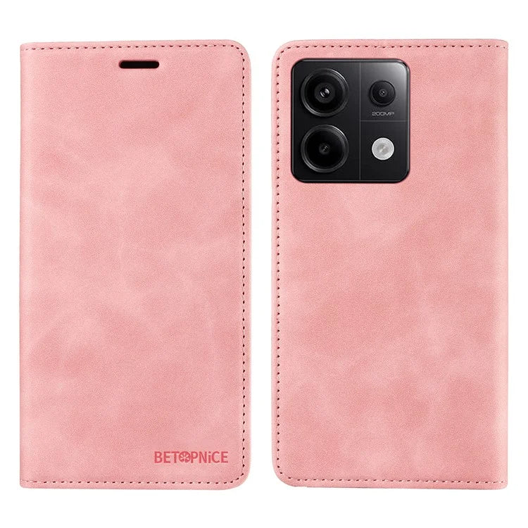 BETOPNICE 003 for Xiaomi Redmi Note 13 Pro 5G Case RFID Blocking Leather Cover with Card Holder