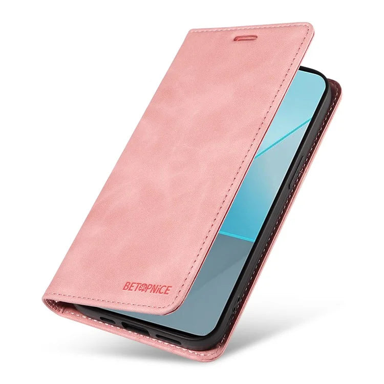 BETOPNICE 003 for Xiaomi Redmi Note 13 Pro 5G Case RFID Blocking Leather Cover with Card Holder