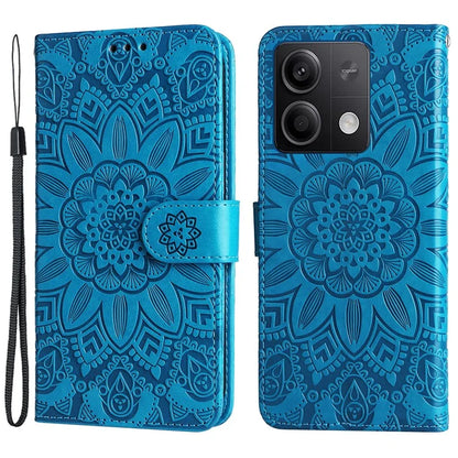 For Xiaomi Redmi Note 13 5G Case Sunflower Pattern Leather Phone Wallet Stand Cover
